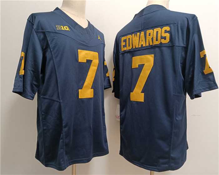 Mens Michigan Wolverines #7 Donovan Edwards 2023 F.U.S.E.Navy Stitched Jersey->michigan wolverines->NCAA Jersey